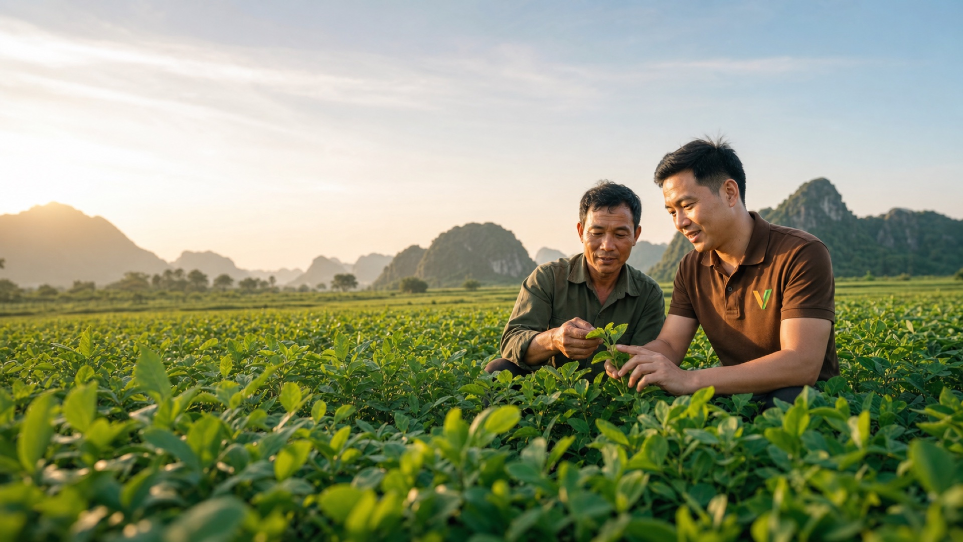 Đội ngũ Lạc Việt đồng hành cùng nhà nông tại vùng trồng