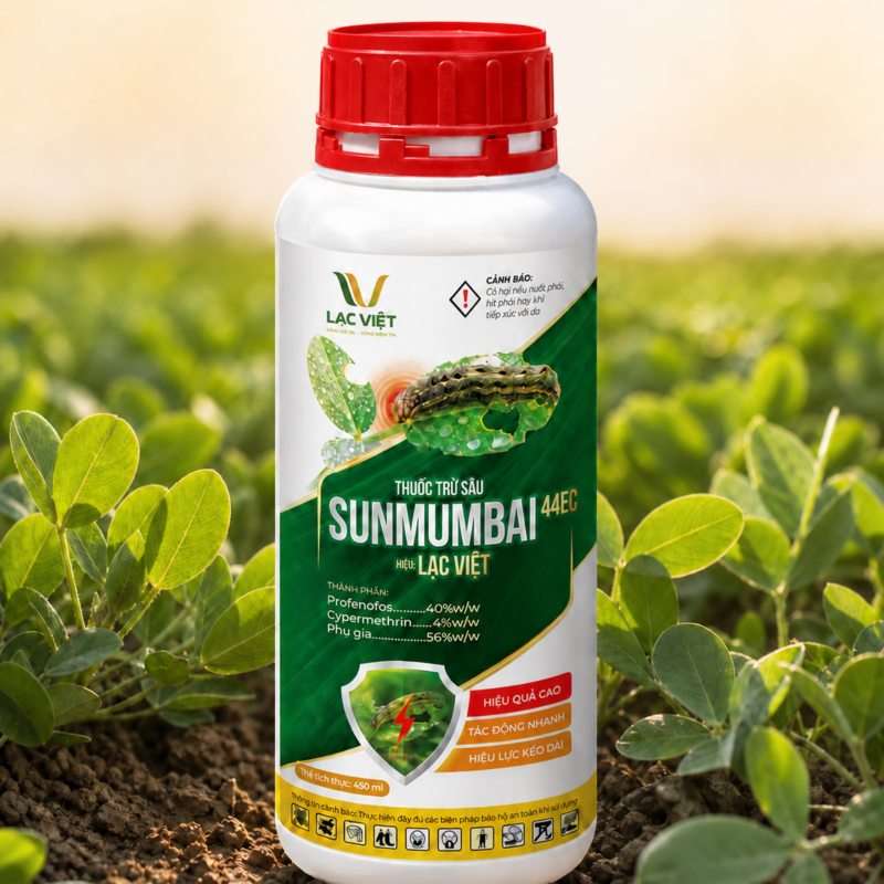 Diệt Sâu Lạc Việt Sunmumbai 44EC chai 450 ml nắp đỏ